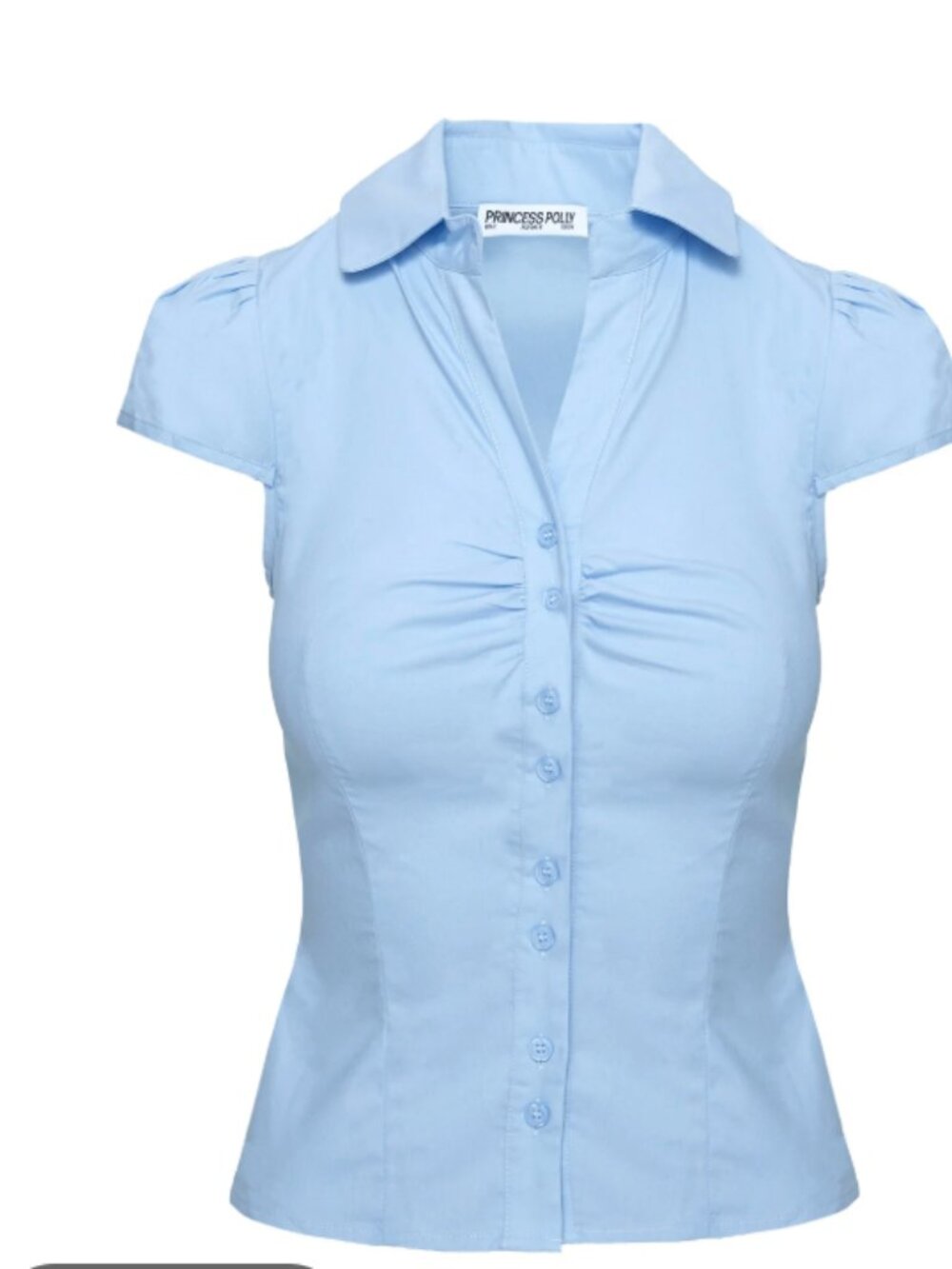 Princess Polly Arianwyn Short Sleeve Shirt Blue